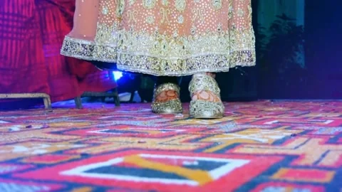 Bridal Taking Steps in Wedding Party, HD 動画素材 164338381