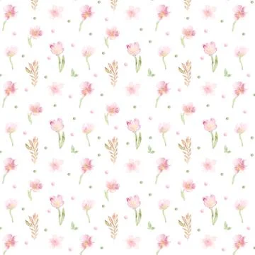Bridal watercolor pattern. Stock Illustration