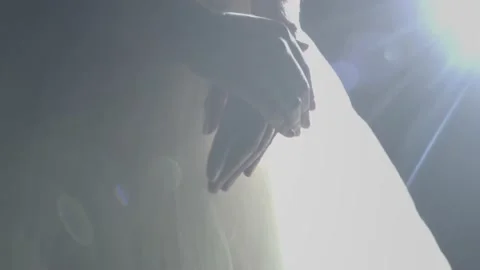 Bride in an abandoned place Stock Footage 171835993