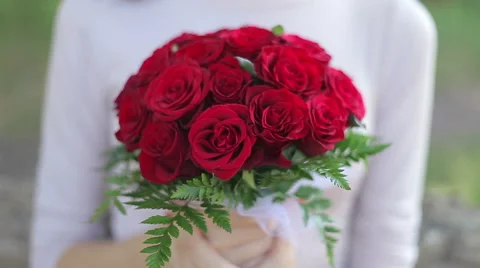 Bride and bouquet Stock Footage 43130853