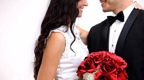 Bride And Groom Close Up Stock Footage 43356138
