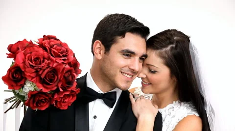 Bride And Groom Close Up Stock Footage 43356156