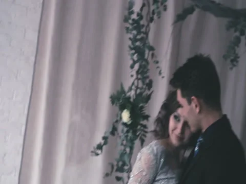 Bride and groom close-up Stock Footage 76510721