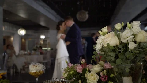 Bride and groom dancing first wedding dance. Stock Footage 119226412