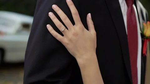 Bride and groom embracing unrecognizable slowmotion Stock Footage 69756891