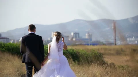 The bride and the groom Stock Footage 66303796