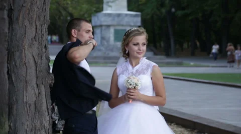 Bride and groom Stock Footage 66303807