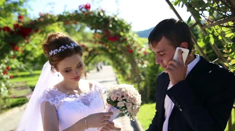 Bride and groom Stock Footage 67105010