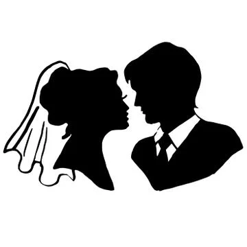 The bride and groom Illustrazione stock