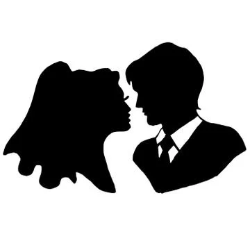 The bride and groom Illustrazione stock