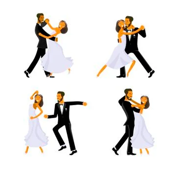 Bride and groom Stock Illustration