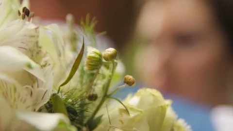 The bride and groom look at each other Stock Footage 73268508