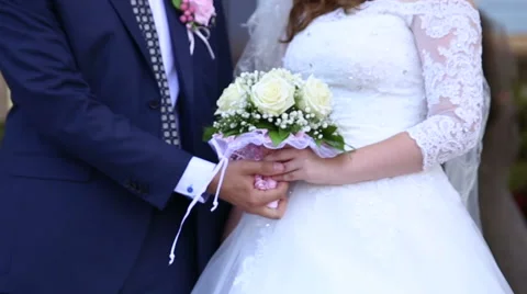 Bride and groom looking at each other Stock Footage 68542742