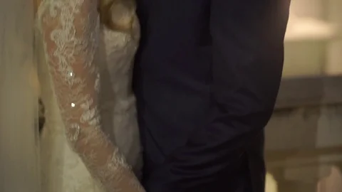 Bride and Groom Looking To Each Other - Love Concept Stock Footage 75017771