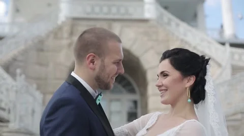 The Bride and Groom on the Nature Stock Footage 50635714
