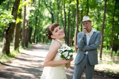 Bride and groom Stock Photos