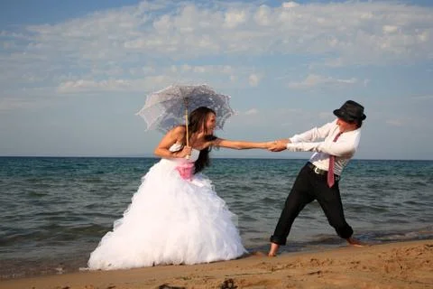 Bride and groom Stock Photos