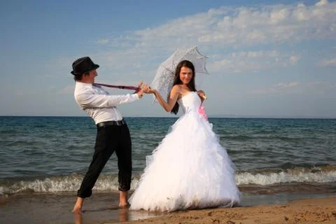 Bride and groom Stock Photos