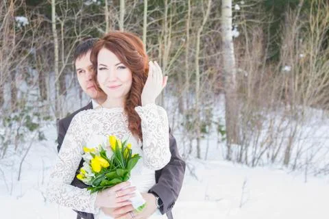 Bride and Groom Foto stock