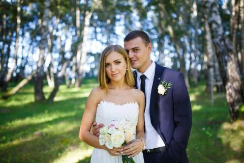 Bride and groom Stock Photos