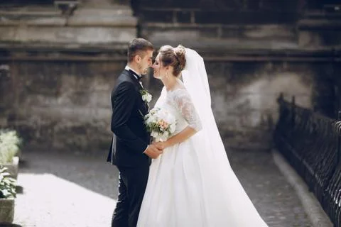 Bride and groom Stock Photos