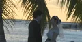 Bride and groom smiling on the seaside at Miami Beach, Florida 4k or 4k+ Resolution
