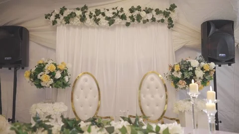 Bride and groom table at wedding Stock-Footage 150993935