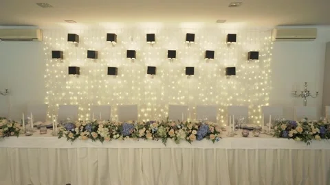Bride and groom's wedding table Stock Footage 229416977