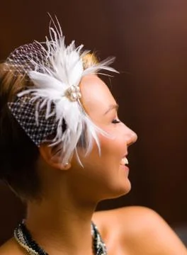 Bride and head piece Fotos Stock