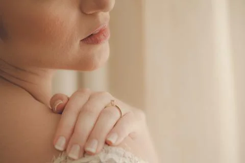 The bride and her ring Stock Photos
