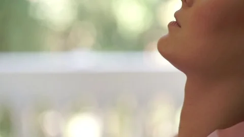 Bride Applying Wedding Makeup by Professional Make-up Artist Stock Footage 74969452