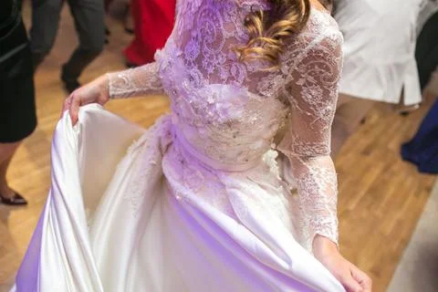 Bride are dancing at the wedding party Stock Photos