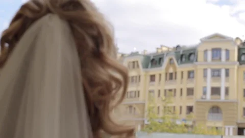 Bride background of beautiful house Stock Footage 77031284