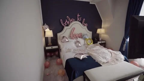 Bride to be bedroom Stock Footage 156834388