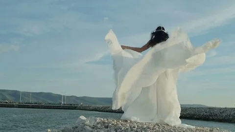 The bride in beautiful dress Stock Footage 69079113