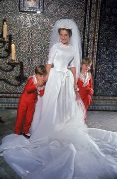Bride Beside Childrec, Seville, Spain Stock Photos