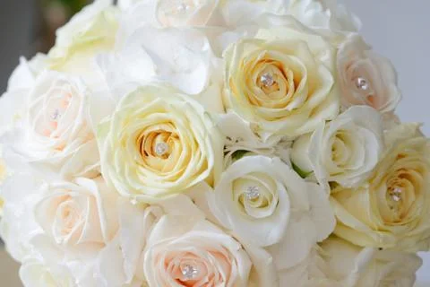 Bride bouquet closeup Stock Photos