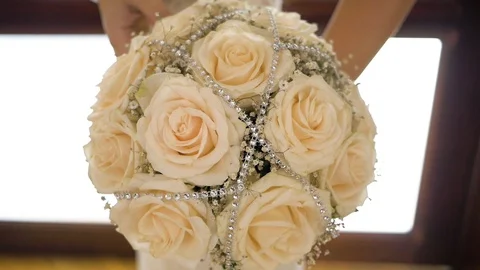 Bride bouquet flowers Stock Footage 113050913