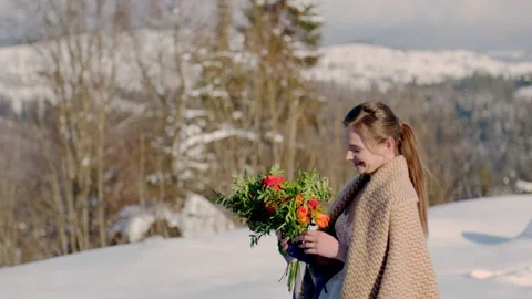 Bride with a bouquet of flowers Stock Footage 153135536