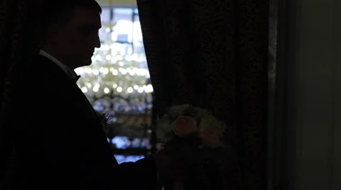 Bride with a bouquet Stock Footage 49328426