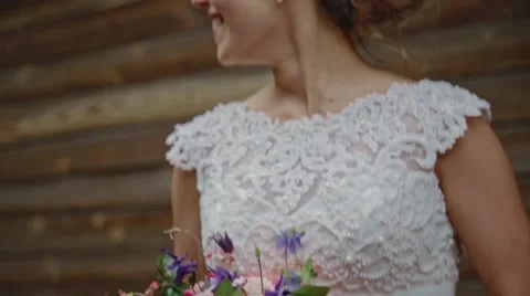 Bride with bouquet Stock Footage 61774293