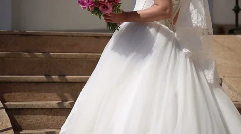 The bride with a bouquet. Stock Footage 68905207