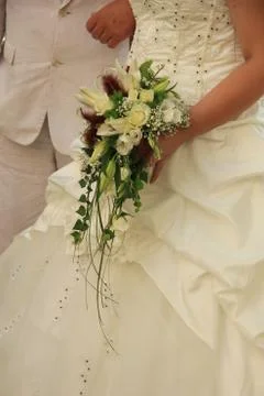 Bride with bouquet Stock Photos