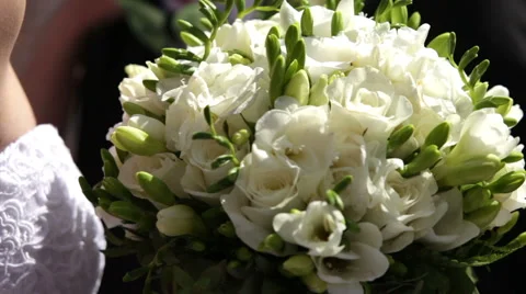 The bride with a bouquet at the wedding Stock Footage 52759173