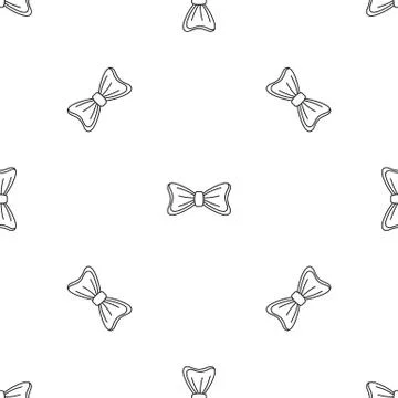 Bride bow tie pattern seamless vector Stock Illustration
