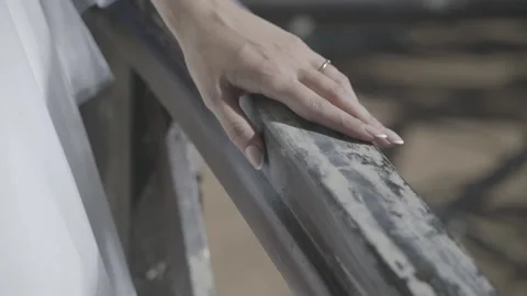 Bride on the bridge Stock-Footage 144435927