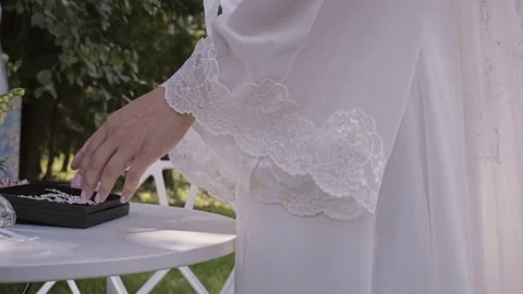 Bride choosing jewelry Stock Footage 78220737