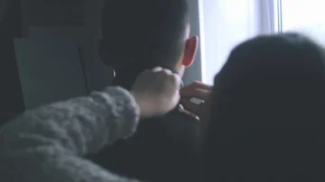 The bride corrects butterfly of groom Video stock 86038014