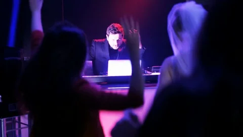 The Bride Dancing in a nightclub Stock Footage 71812617