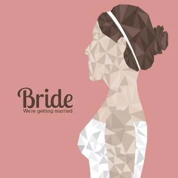 Bride design over pink background vector illustration Illustrazione stock